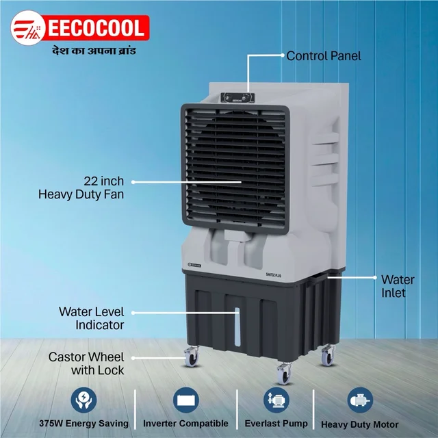 EECOCOOL Santoz Plus 150 L Desert Air Cooler ( Grey)