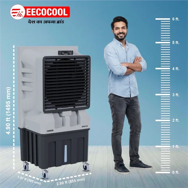 EECOCOOL Santoz Plus 150 L Desert Air Cooler ( Grey)