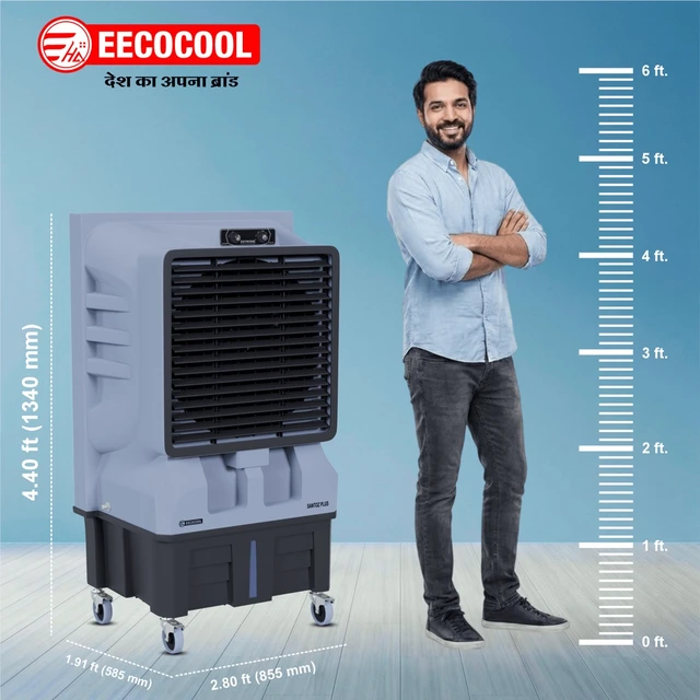 EECOCOOL Santoz Plus 100 L Desert Air Cooler ( Grey)