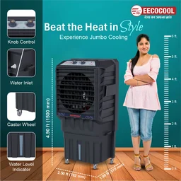 EECOCOOL Lakson 130 L Desert Air Cooler ( Grey)