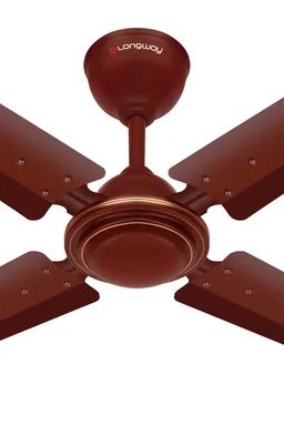 LONGWAY Longway Crystal P1 600 Mm/24 Inch Ultra High Speed 4 Blade Anti-Dust Decorative Star Rated Ceiling Fan | 2 Years Warranty (Brown, Pack Of 1) - Brown