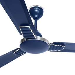LONGWAY Longway Hazel 1200 Mm/48 Inch Ultra High Speed 3 Blade Anti-Dust Decorative Star Rated Ceiling Fan | 2 Years Warranty (Ivory, Pack Of 1) - silver blue