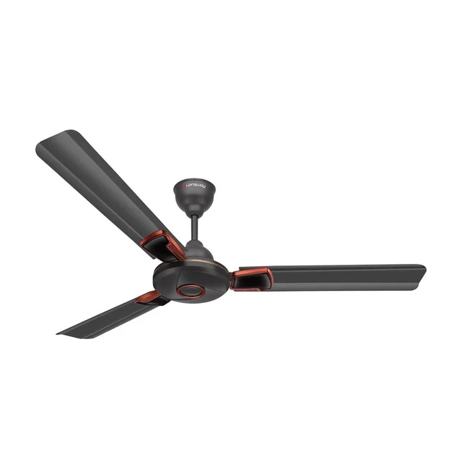 LONGWAY Longway Magna 1200 Mm/48 Inch Ultra High Speed 3 Blade Anti-Dust Decorative Star Rated Ceiling Fan | 2 Years Warranty (Ivory, Pack Of 1) - smoked brown