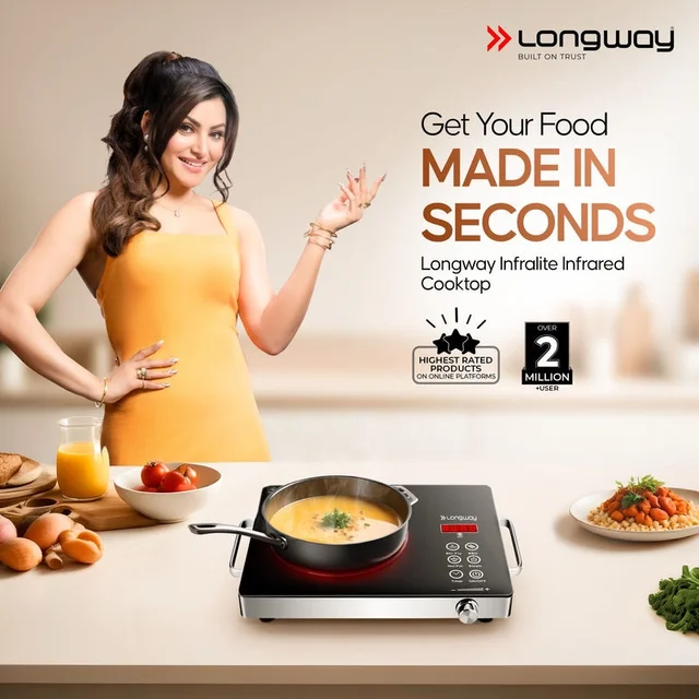 LONGWAY Longway Ace IC 2000 W Induction Cooktop (Black, Push Button)