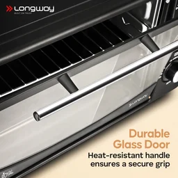 LONGWAY Longway Royal OTG 12 Ltr Oven Toaster Griller With Heating Modes | Temperature Timer Control For Baking Pizza, Cake, Grilling Chicken & Toasting Bread| (1000 W, Black)
