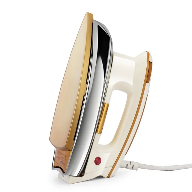 LONGWAY Longway Diva Heavy Weight Non-Stick Teflon Coated Dry Iron, Electric Iron For Clothes | 2 Years Warranty (1000 Watt, Ivory)