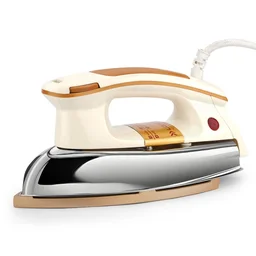 LONGWAY Longway Diva Heavy Weight Non-Stick Teflon Coated Dry Iron, Electric Iron For Clothes | 2 Years Warranty (1000 Watt, Ivory)