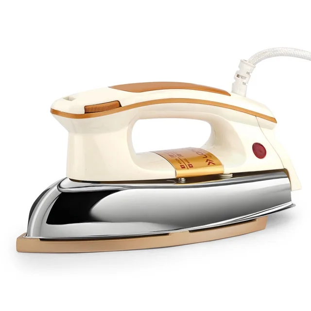 LONGWAY Longway Diva Heavy Weight Non-Stick Teflon Coated Dry Iron, Electric Iron For Clothes | 2 Years Warranty (1000 Watt, Ivory)