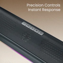 Portronics 100W Zuno Compact Bluetooth Soundbar With Deep Bass, 2.1 Channel Home Theatre 100 W Bluetooth Soundbar (Black, Stereo Channel)
