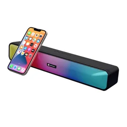 Portronics Radian 16W Bluetooth Stereo Soundbar with Multicolour LED Lights 16 W Bluetooth Speaker (Black, Stereo Channel)