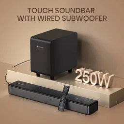 Portronics Sound Slick X 250W Bluetooth Soundbar With Wired Subwoofer Deep Bass, 2.1 Channel 250 W Bluetooth Soundbar (Black, 2.1 Channel)