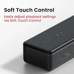 Portronics Sound Slick 8 80W Touch Control Bluetooth Soundbar, Surround Sound With Remote 80 W Bluetooth Soundbar (Black, 2.1 Channel)