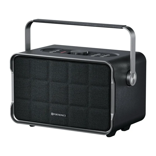 Portronics Harmony Wireless Portable HD Sound, Upto 6 Hours Playtime, 80 W Bluetooth Home Audio Speaker (Black, 2.1 Channel) - grey