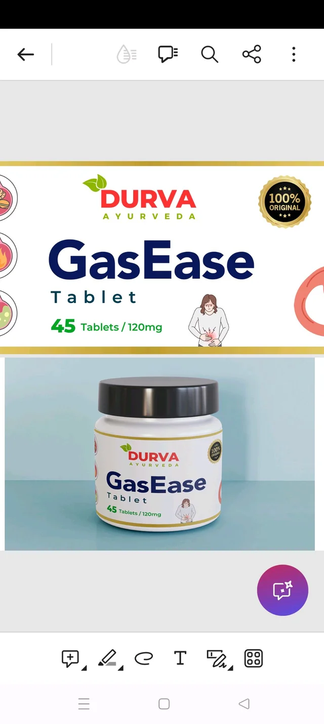 Durva Ayurveda Tablet GasEase - Black, Small