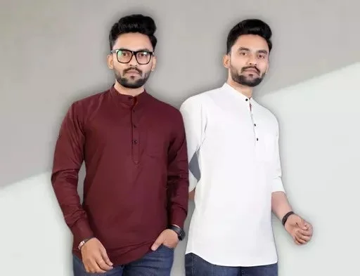 Men Traditional Wear Cotton Kurta MO - XL