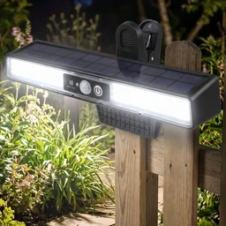 102 LED Solar Clip Motion Sensor Light for Garden Fence Outdoor (1 Pc)