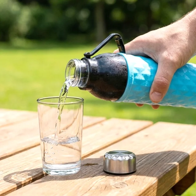 1100 ML Diamond Texture Sports Water Bottle – Leakproof Secure Cap
