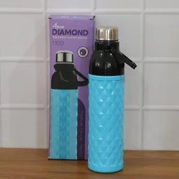 1100 ML Diamond Texture Sports Water Bottle – Leakproof Secure Cap