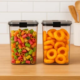 1200 ML Airtight Food Storage Container Set – 2 Piece Durable Plastic