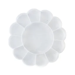 13 Section Flower Shape Transparent Plastic Organizer Storage Box (1 Pc)
