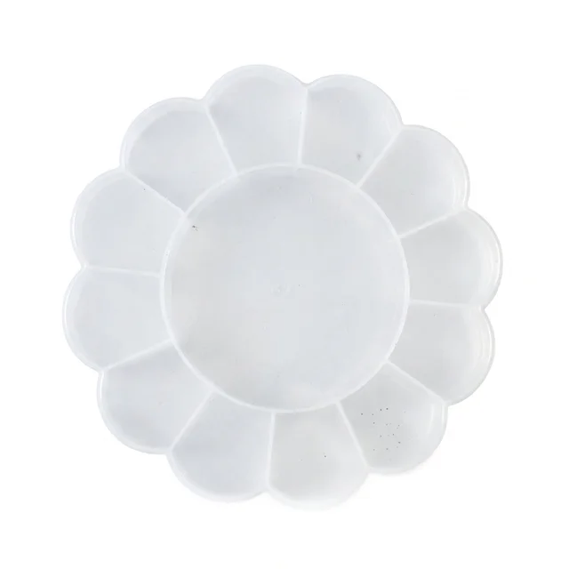 13 Section Flower Shape Transparent Plastic Organizer Storage Box (1 Pc)