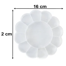 13 Section Flower Shape Transparent Plastic Organizer Storage Box (1 Pc)