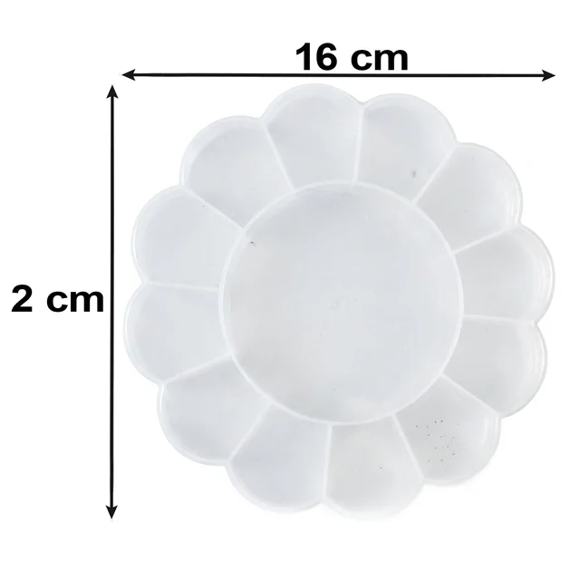 13 Section Flower Shape Transparent Plastic Organizer Storage Box (1 Pc)