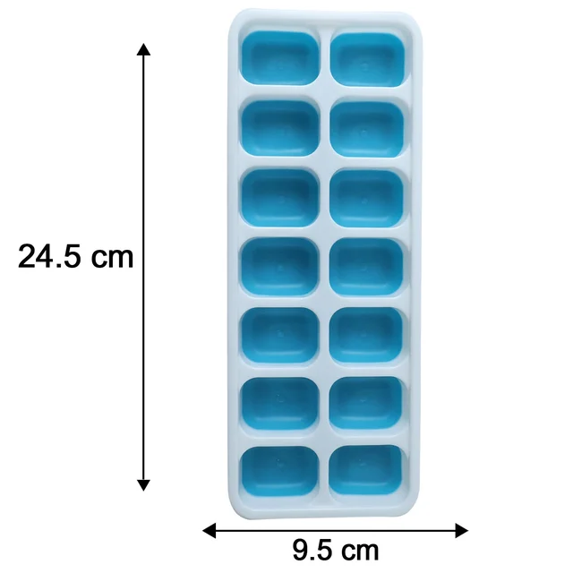 14-Grid Plastic Ice Cube Tray – Easy-Release & Multipurpose Use