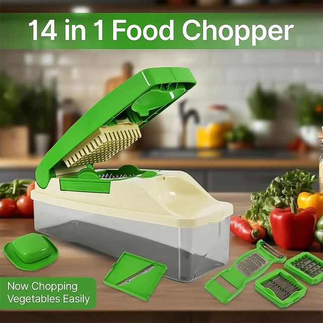 14-in-1 Vegetable Chopper – Multipurpose Fruit & Veg Slicer Set