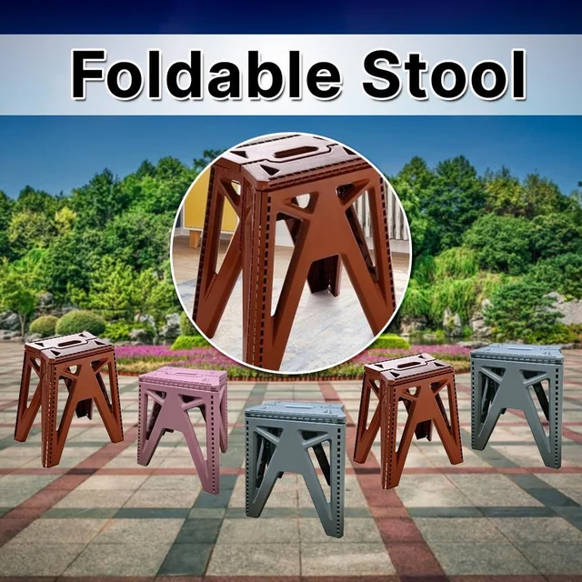 18 Inch Folding Stool – Portable Durable Step & Seating Stool