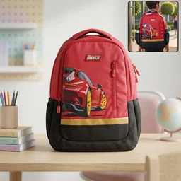 19-inch Kid’s School Bag – Spacious & Stylish with Car Design