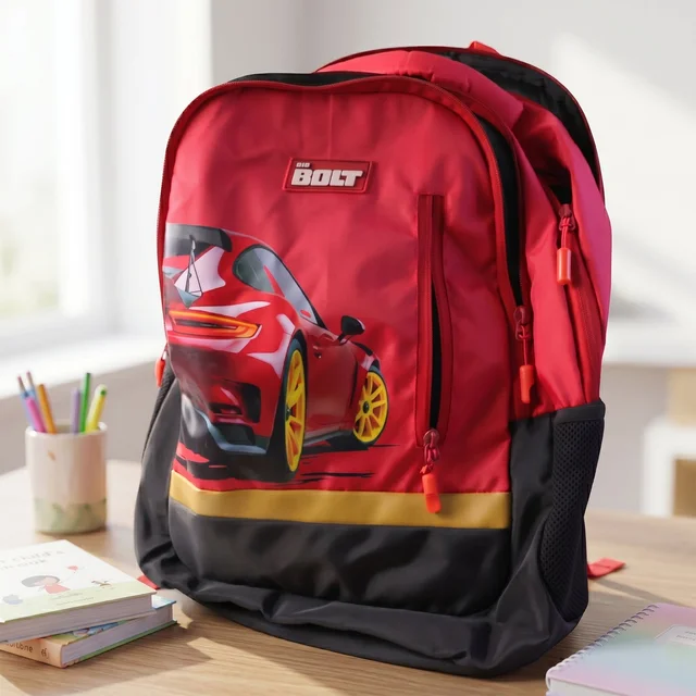 19-inch Kid’s School Bag – Spacious & Stylish with Car Design