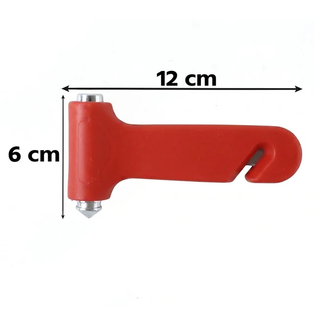 2 in 1 Car Safety Hammer Emergency Window Breaker and Seatbelt Cutter (1 Pc)