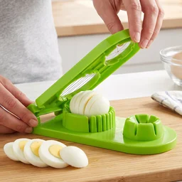2 in 1 Egg Slicer and Wedger Stainless Steel Wire Boiled Egg Cutter (1 Pc)