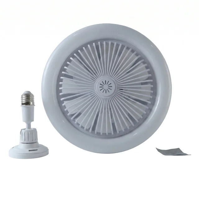 2 In 1 LED Ceiling Fan with Light for Bedroom Living Room E27 Base (1 Set)