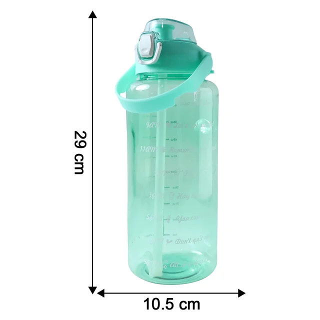 2 Litre Sports Water Bottle – Leakproof Flip Lock with Straw