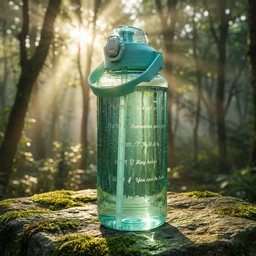 2 Litre Sports Water Bottle – Leakproof Flip Lock with Straw