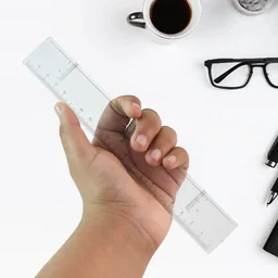 20 cm Transparent Plastic Ruler – Dual Scale for Precise Measurement