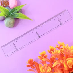 20 cm Transparent Plastic Ruler – Dual Scale for Precise Measurement