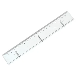 20 cm Transparent Plastic Ruler – Dual Scale for Precise Measurement