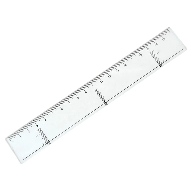 20 cm Transparent Plastic Ruler – Dual Scale for Precise Measurement