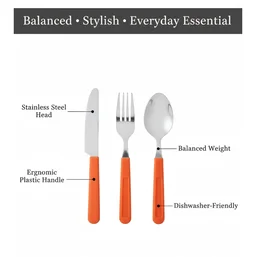 24 Pcs Cutlery Set – Stainless Steel & Plastic | Indo Glow