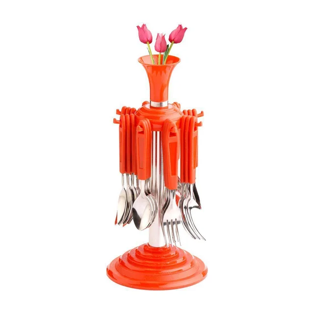 24 Pcs Cutlery Set – Stainless Steel & Plastic | Indo Glow