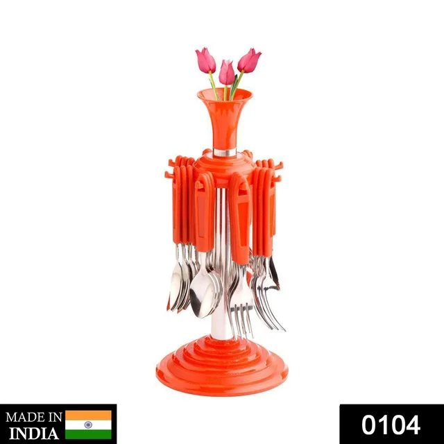 24 Pcs Cutlery Set – Stainless Steel & Plastic | Indo Glow