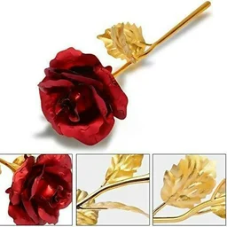 24K Artificial Golden Rose – Elegant Lasting Gift with Box