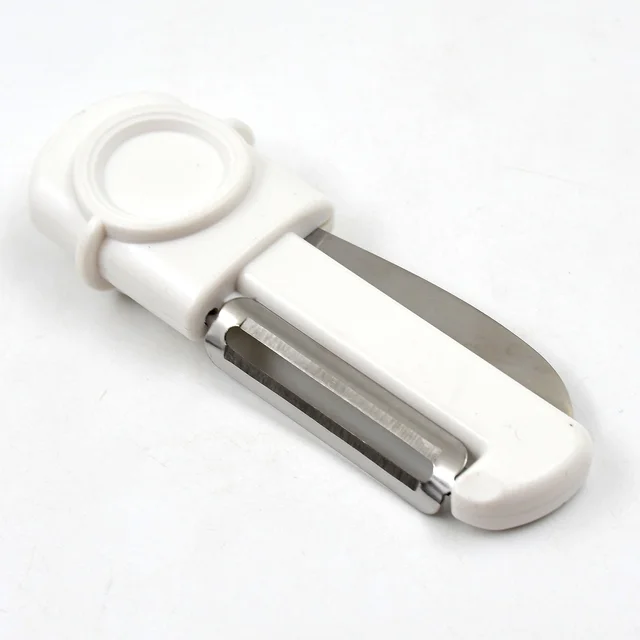 2-in-1 Knife Peeler – Stainless Steel & Portable | Quickslice