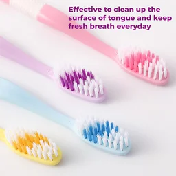 2-in-1 Toothbrush Tongue Scraper – Soft Bristles & 8 Pcs | BrushedUp