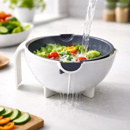 2-in-1 Vegetable Washing Bowl – Effortless Rinsing & Draining