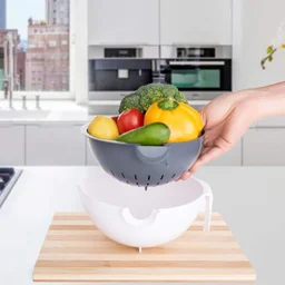 2-in-1 Vegetable Washing Bowl – Effortless Rinsing & Draining