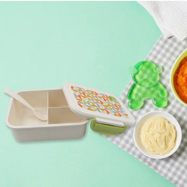 3 Compartment Lunch Box – Leakproof Tiffin with Spoon |